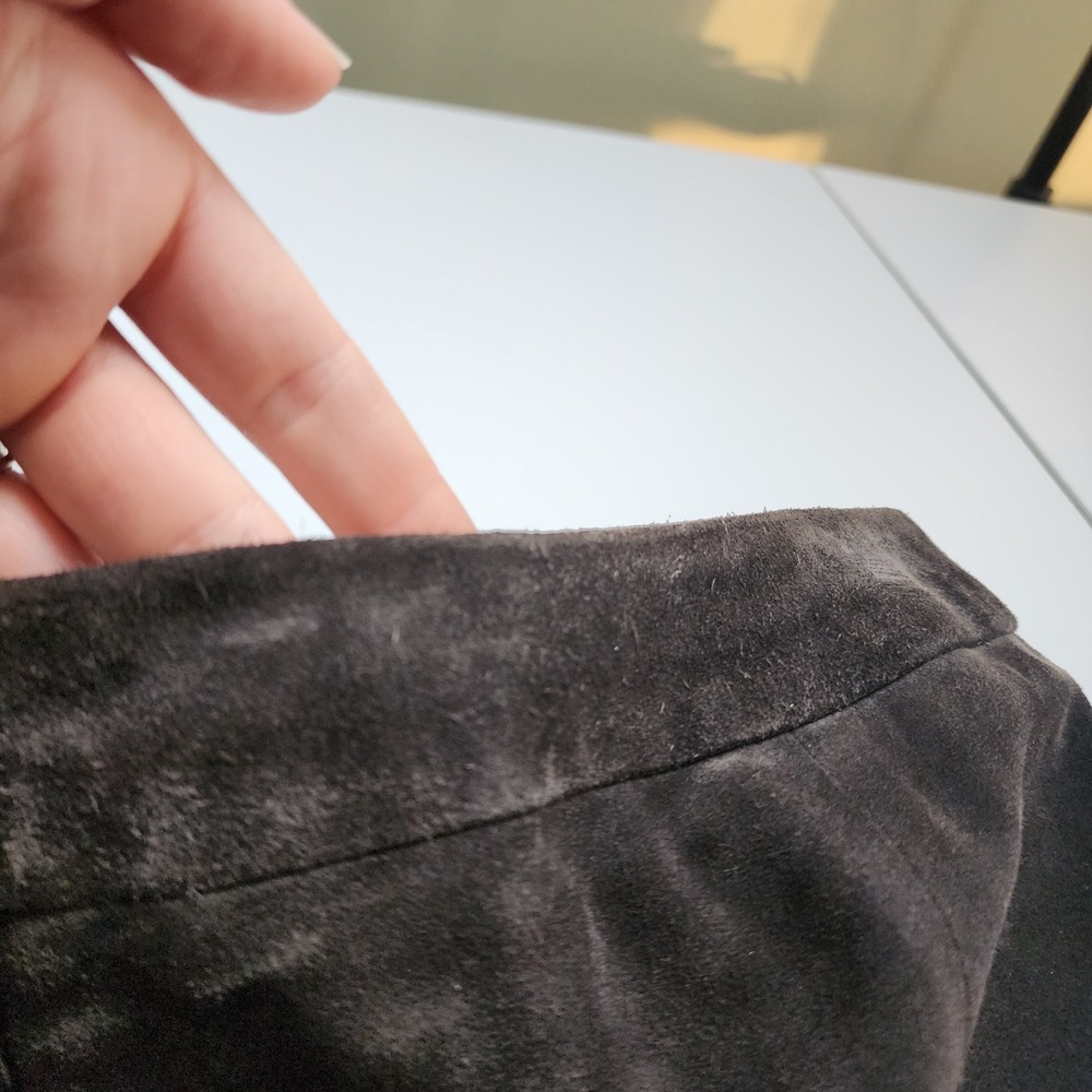 Carlisle Womens Vintage Calf Suede‎ Leather Pants Size 8 Straight Leg High Rise - Picture 7 of 15
